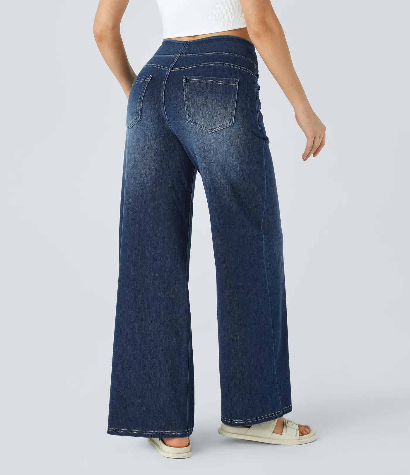 WARDMON High-Waisted Baggy Wide Leg Jeans