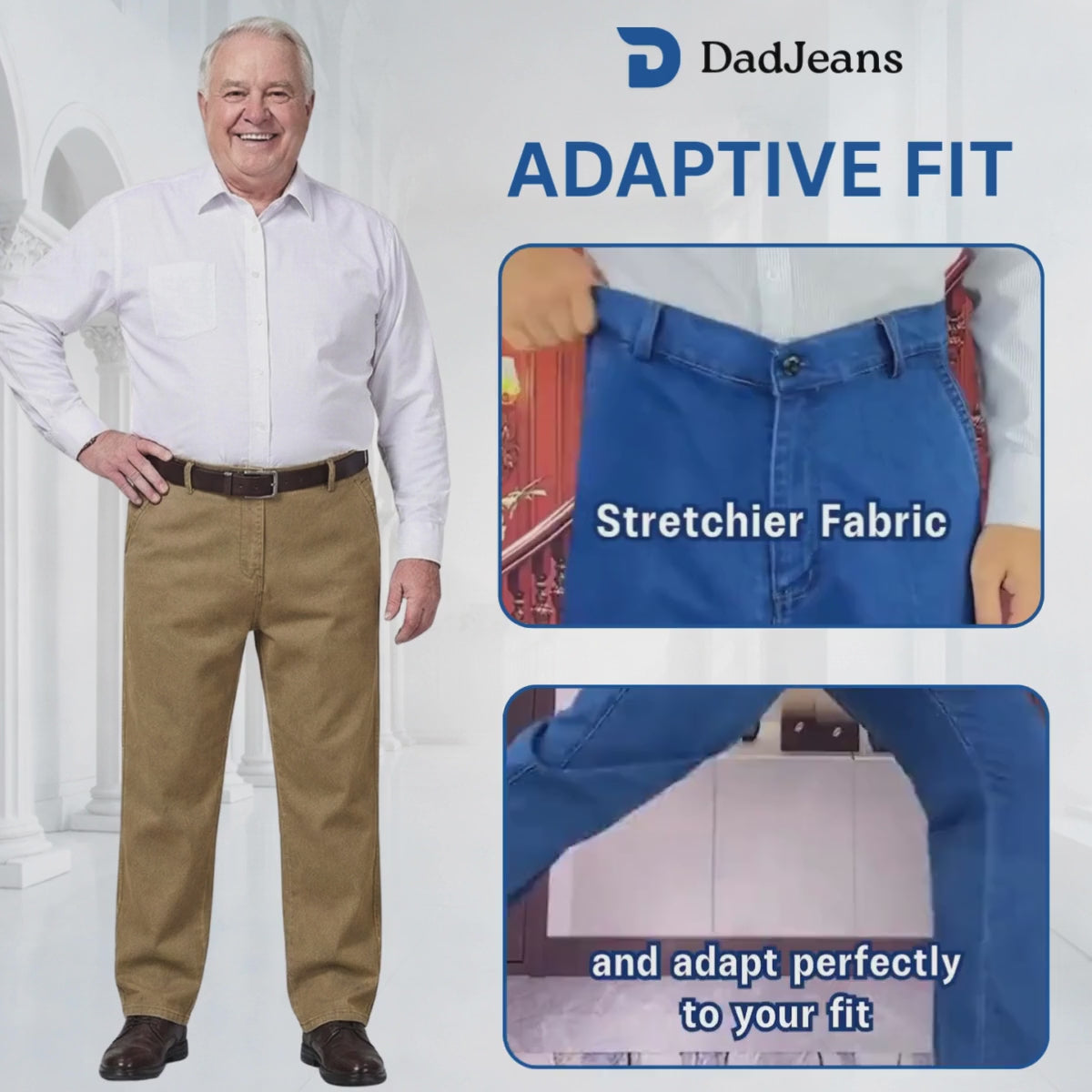 WARD - Men’s Classic Straight Fit Stretch Jeans